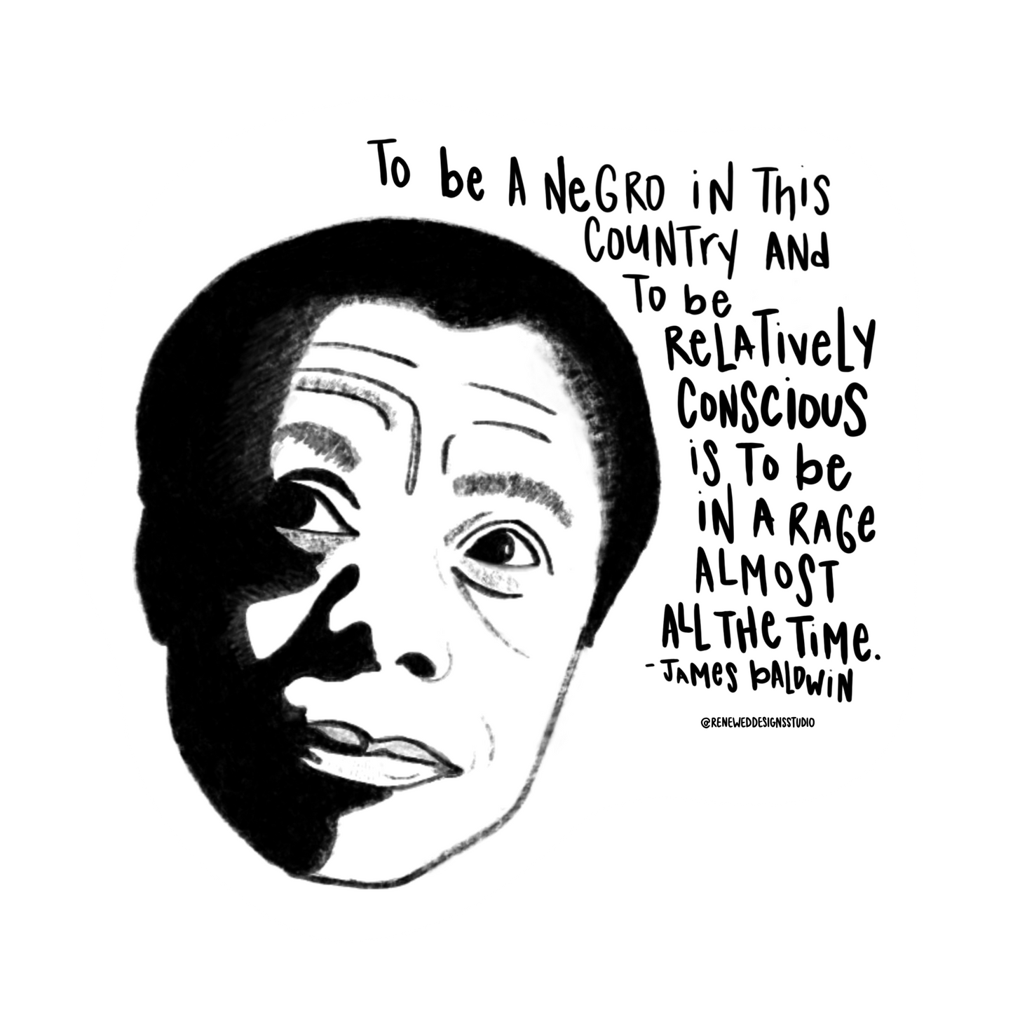 James Baldwin Sticker